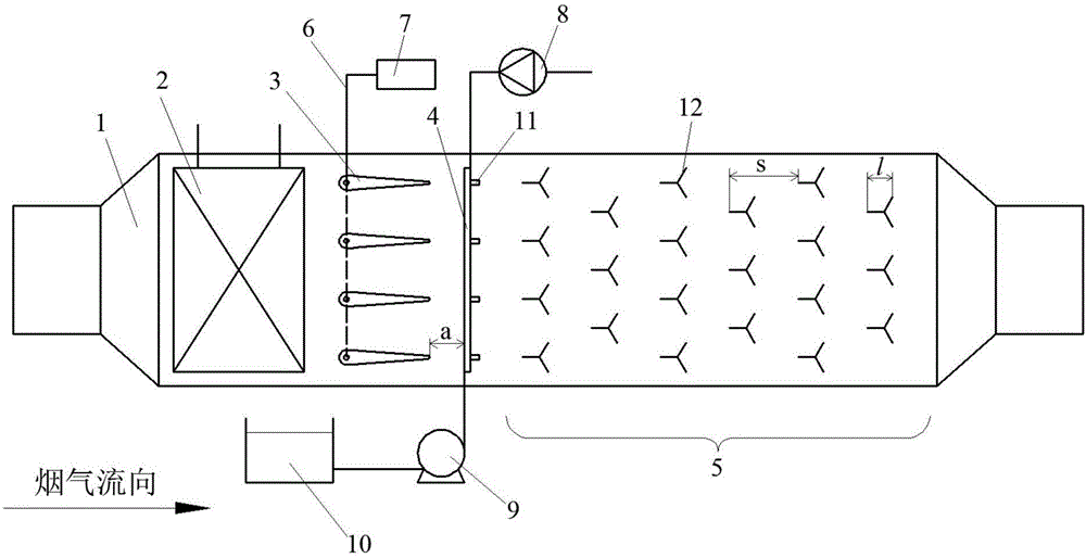 Device and method for atomizing turbulent agglomerated granules