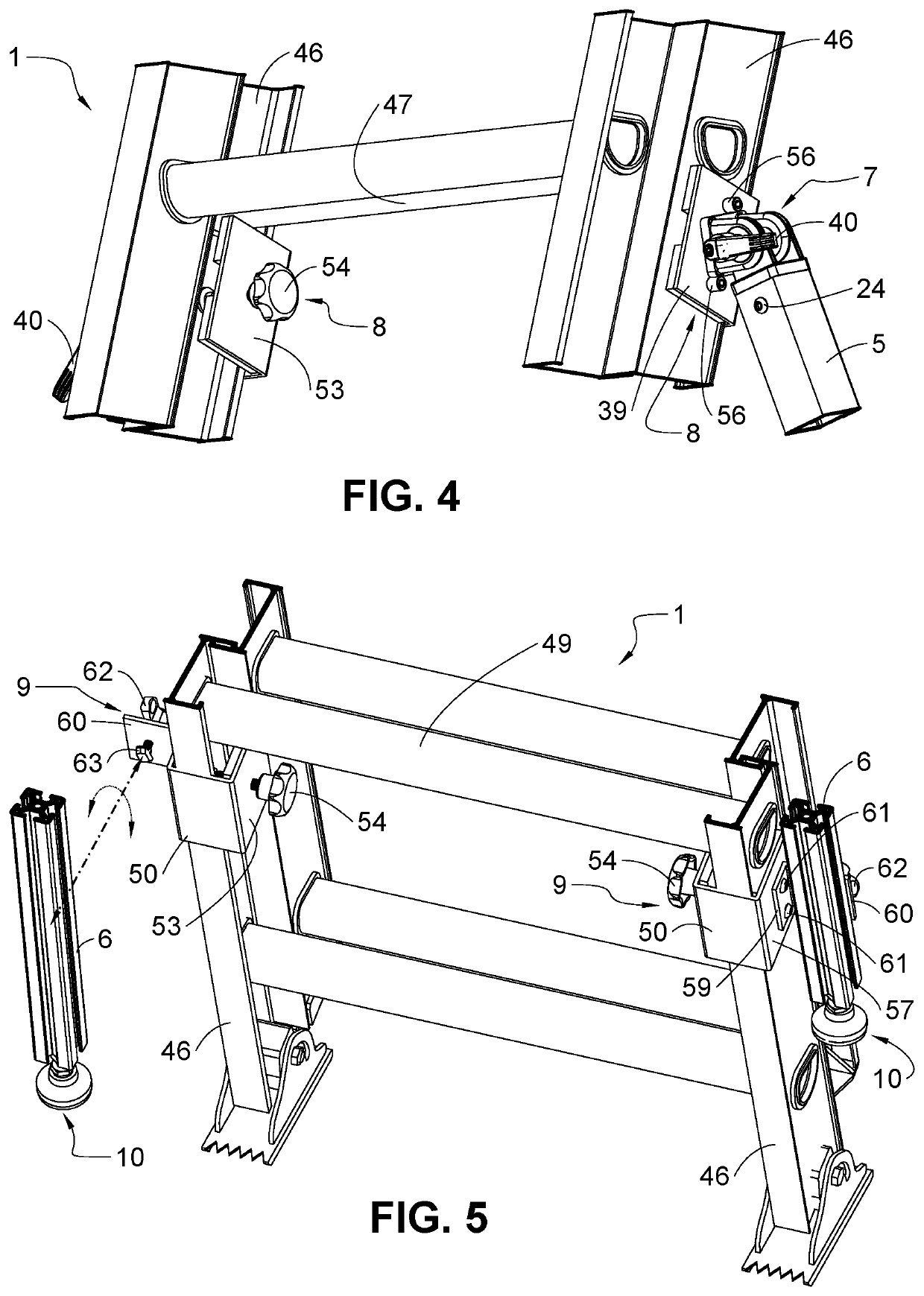 Ladder stabilization support assembly