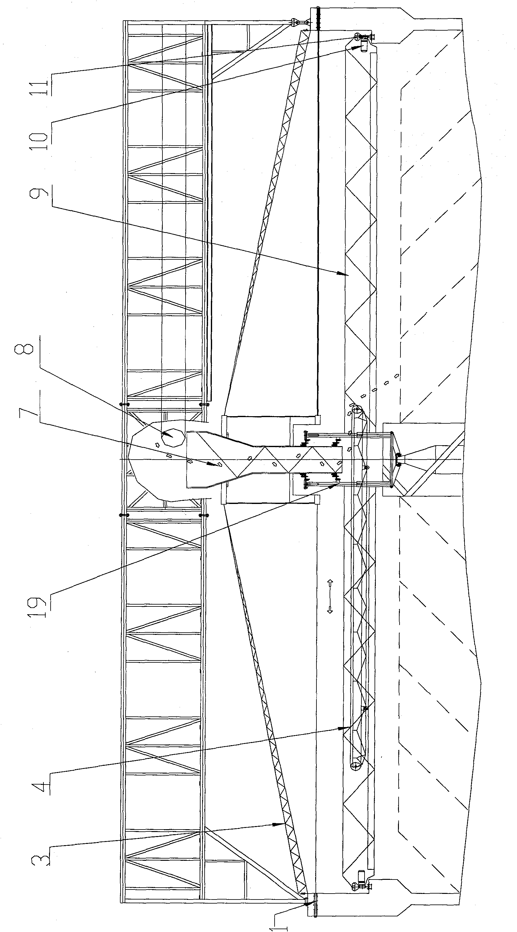 Buffer breakage-proof flat bottom silo