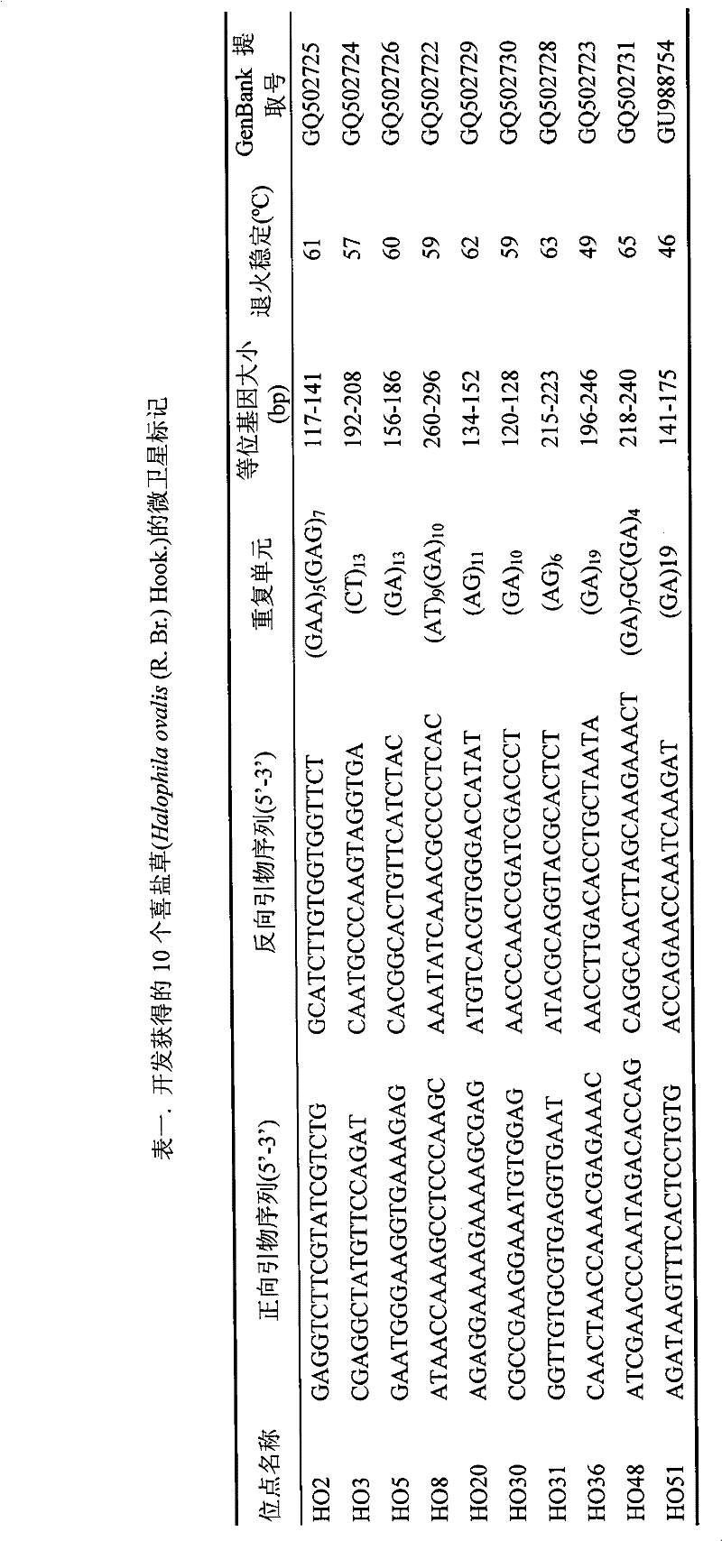 Screening Method of Microsatellite Markers in Seagrass Saltophila