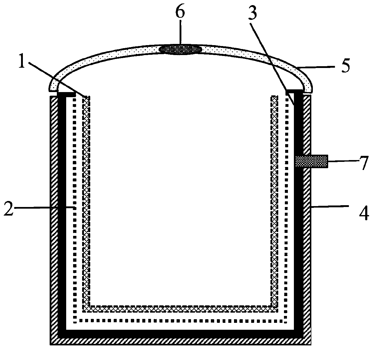 Temperature difference oxygen production cup and application thereof