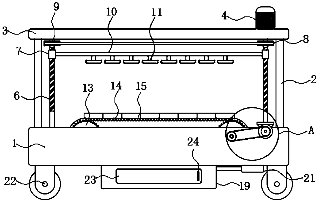 Flowing peach kernel breaking device and kernel breaking method thereof