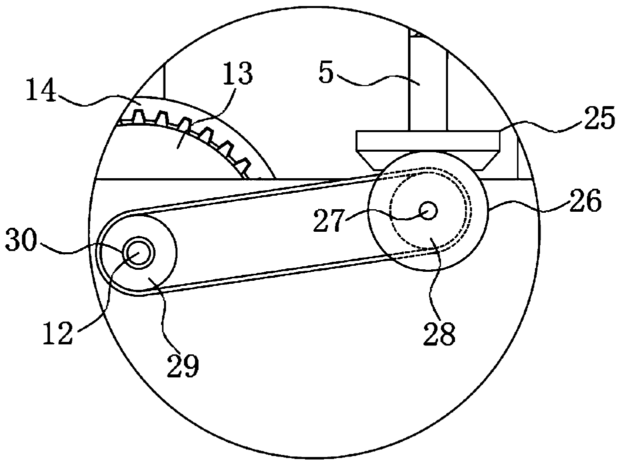 Flowing peach kernel breaking device and kernel breaking method thereof