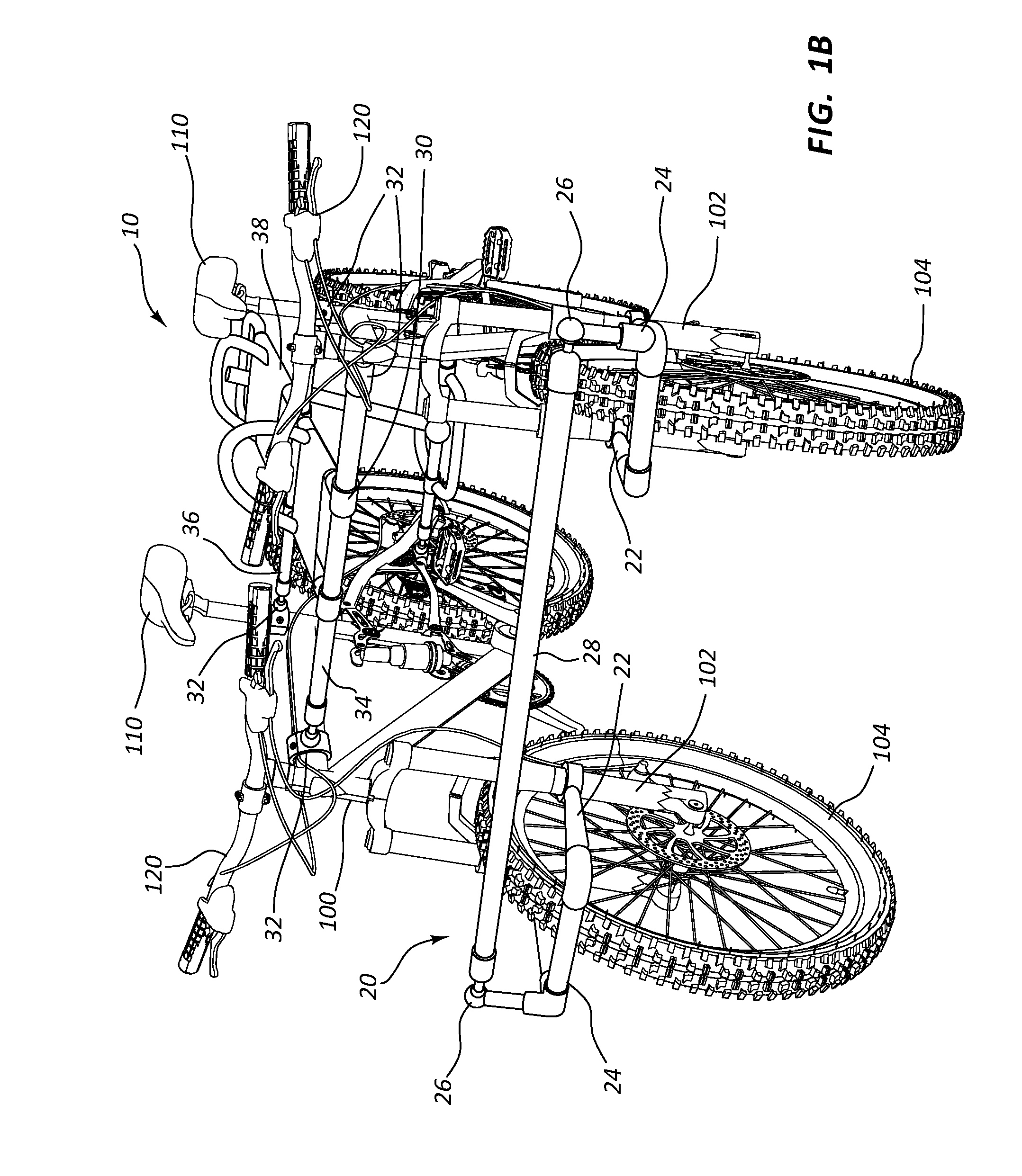 Side-by-side bicycle adapter