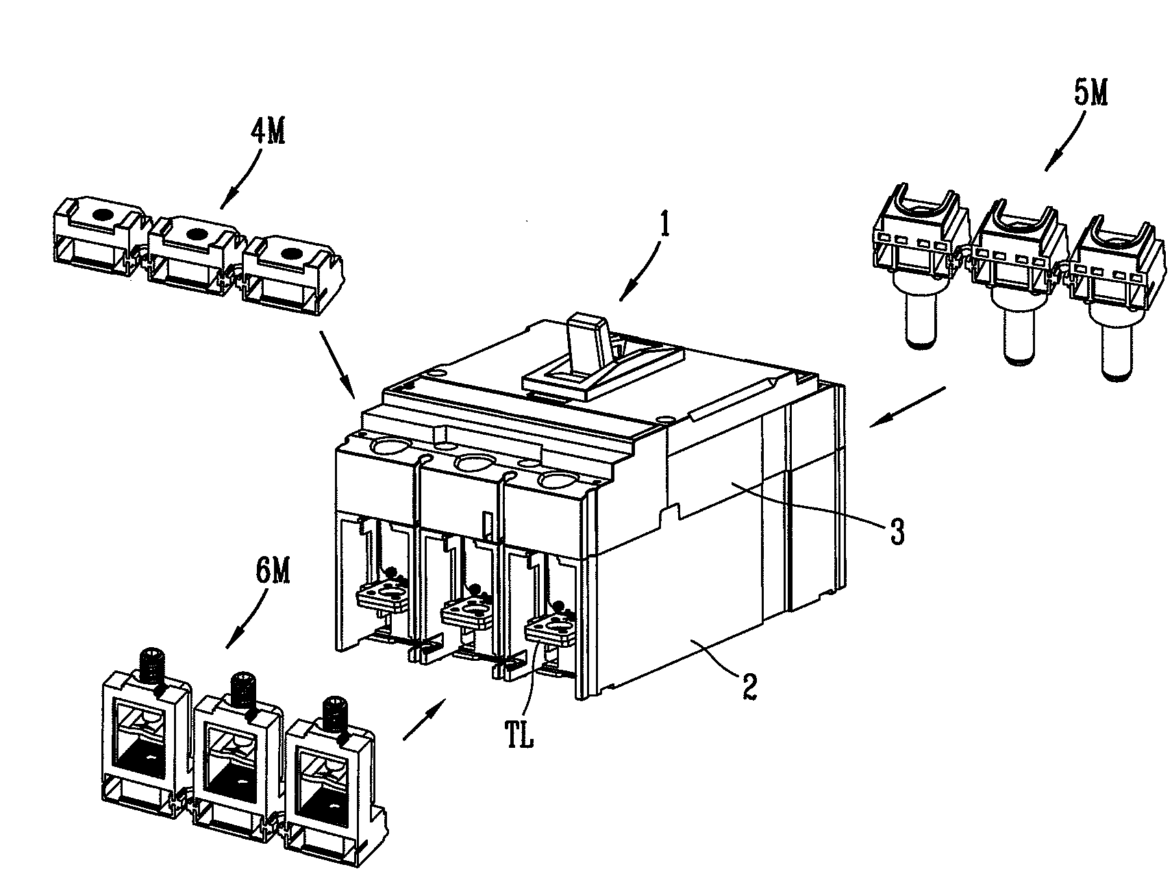 Modular terminal for molded case circuit breaker and molded case circuit breaker having the same