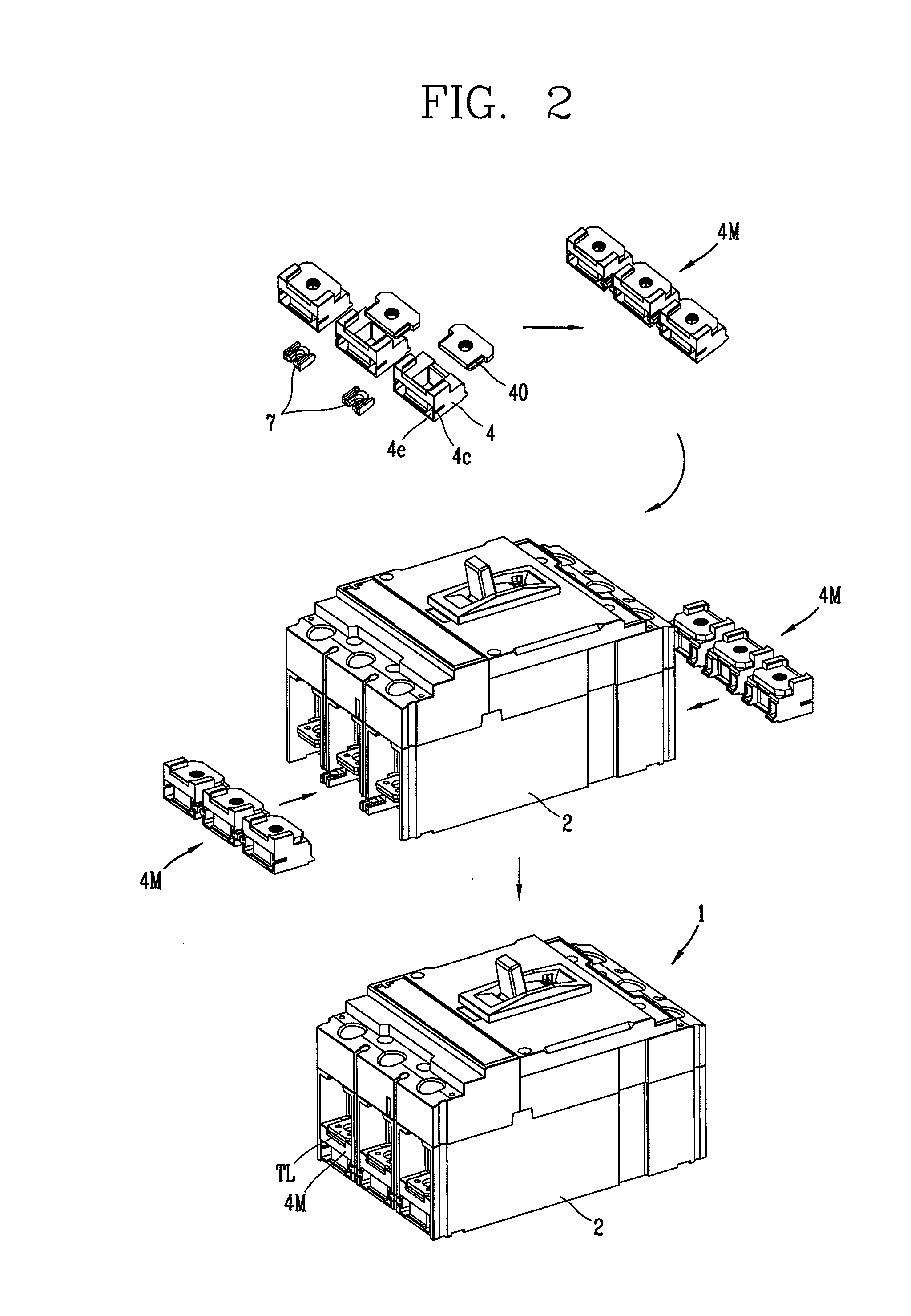 Modular terminal for molded case circuit breaker and molded case circuit breaker having the same