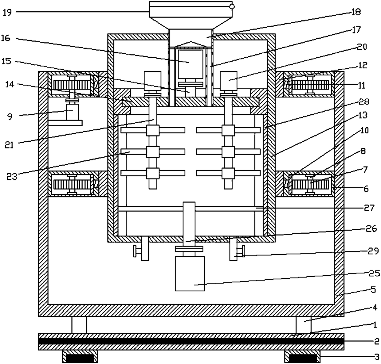 Raw material mixing equipment used for composite material production