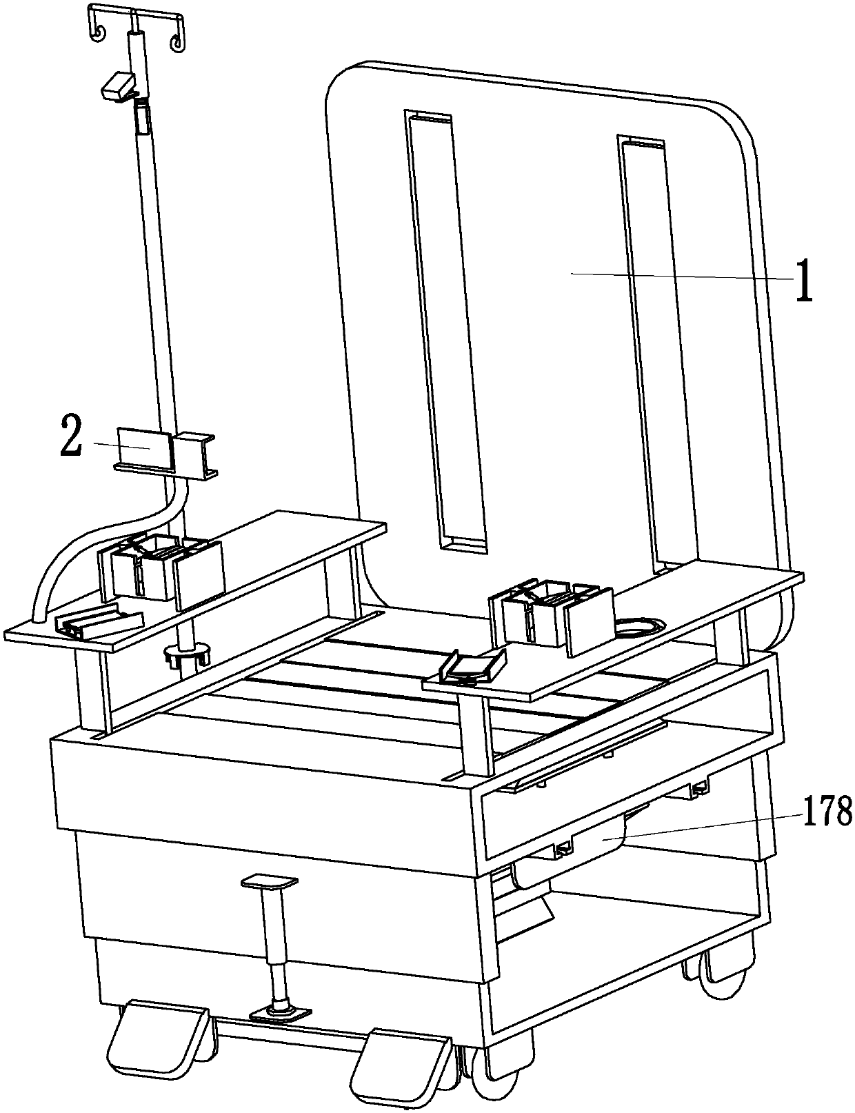 Transfusion and stable rest integration device for hospital nursing department patients