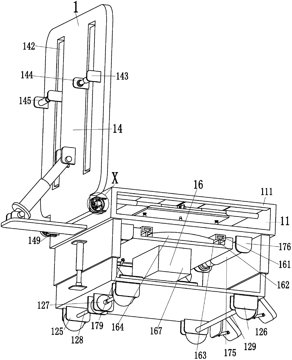 Transfusion and stable rest integration device for hospital nursing department patients