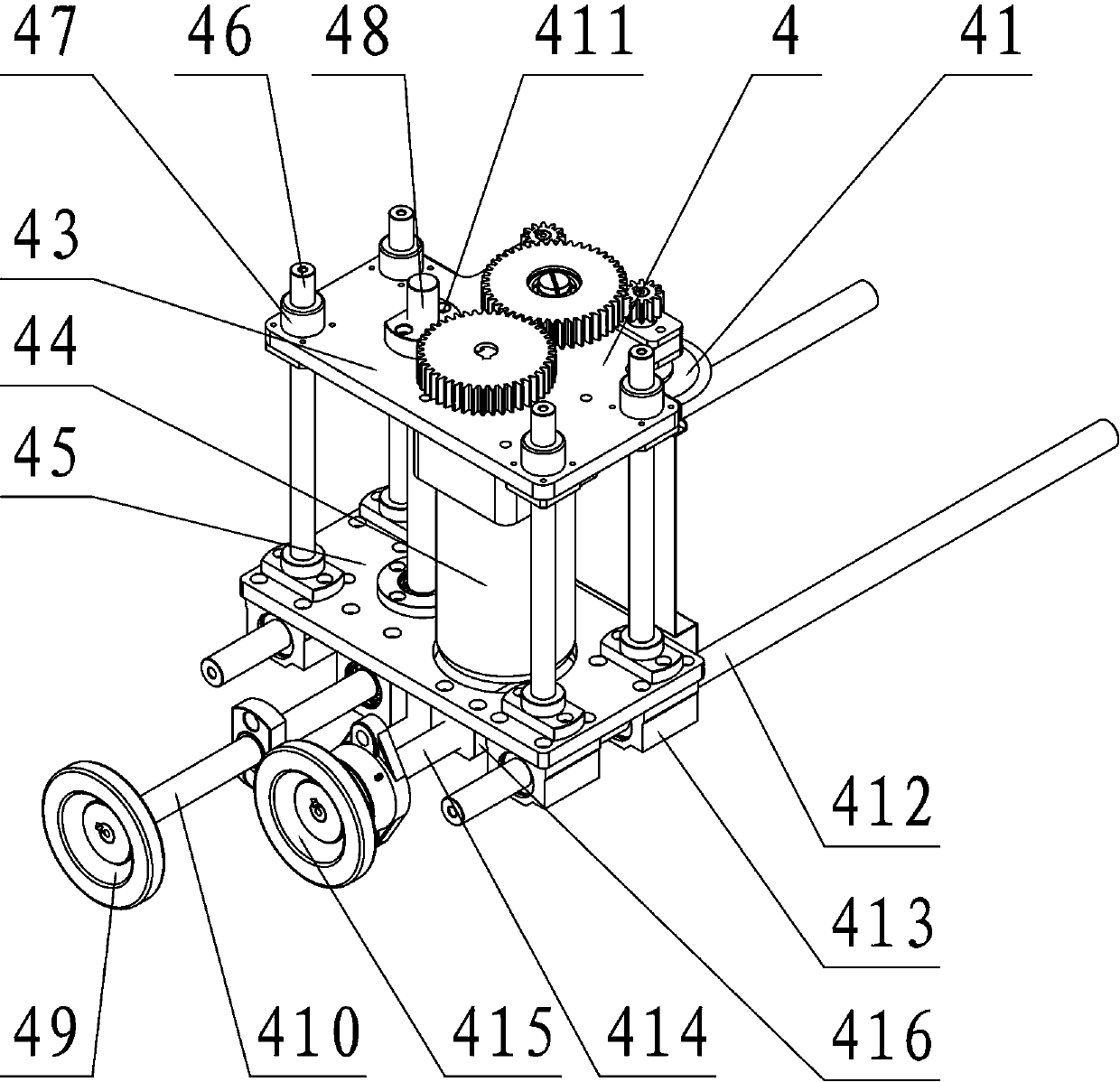 Pressure feed and fish belly cutting device