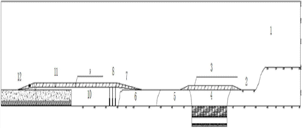 Construction method of deep burying center ditch for tunnel in extremely cold region