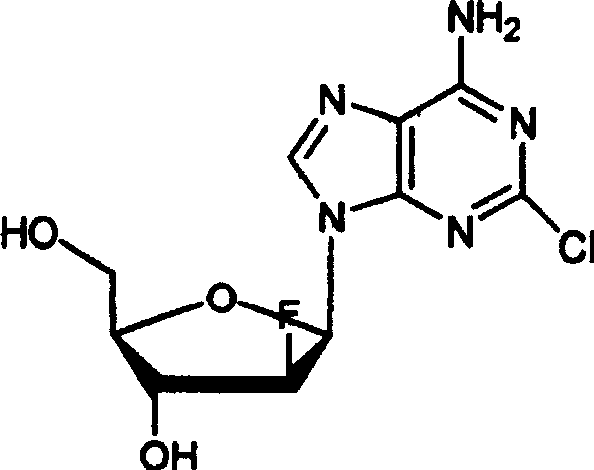 Method for purifying clofarabine by using chromatographic column