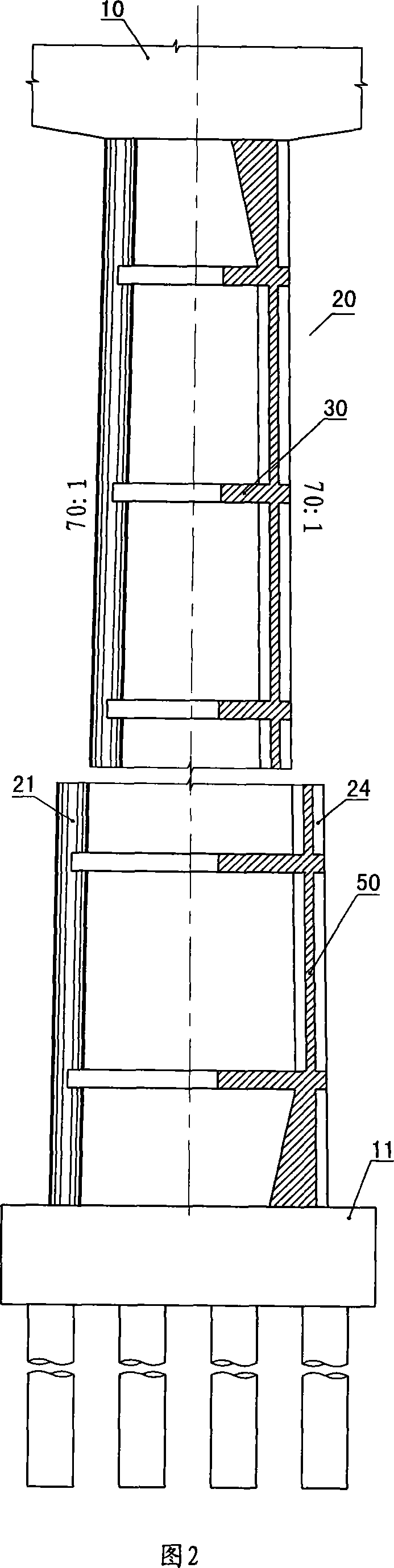 Steel-pipe concrete assembled pier