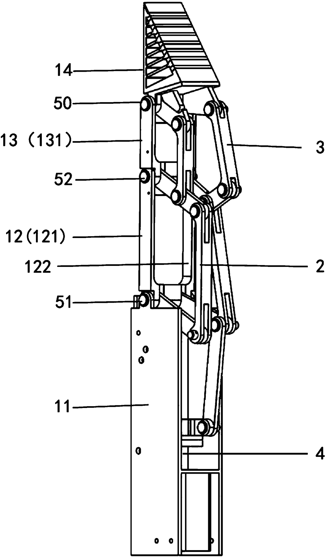 Flexible underactuation finger based on fin ray type structure