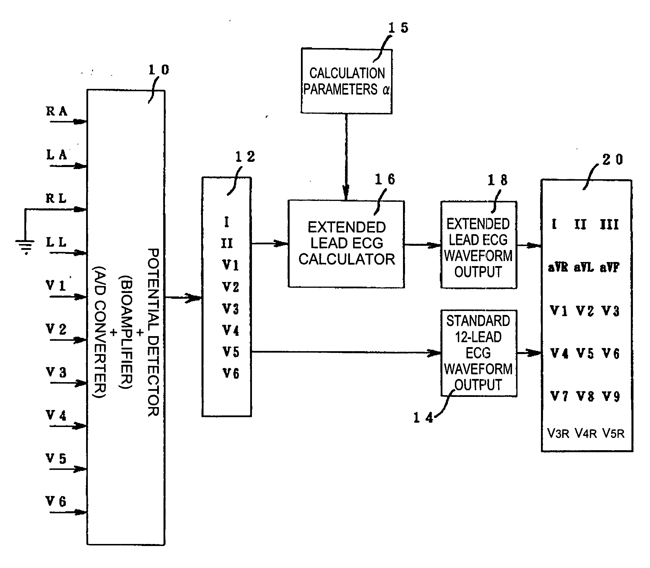 Electrocardiograph device having additional lead function and method for obtaining additional-lead electrocardiogram