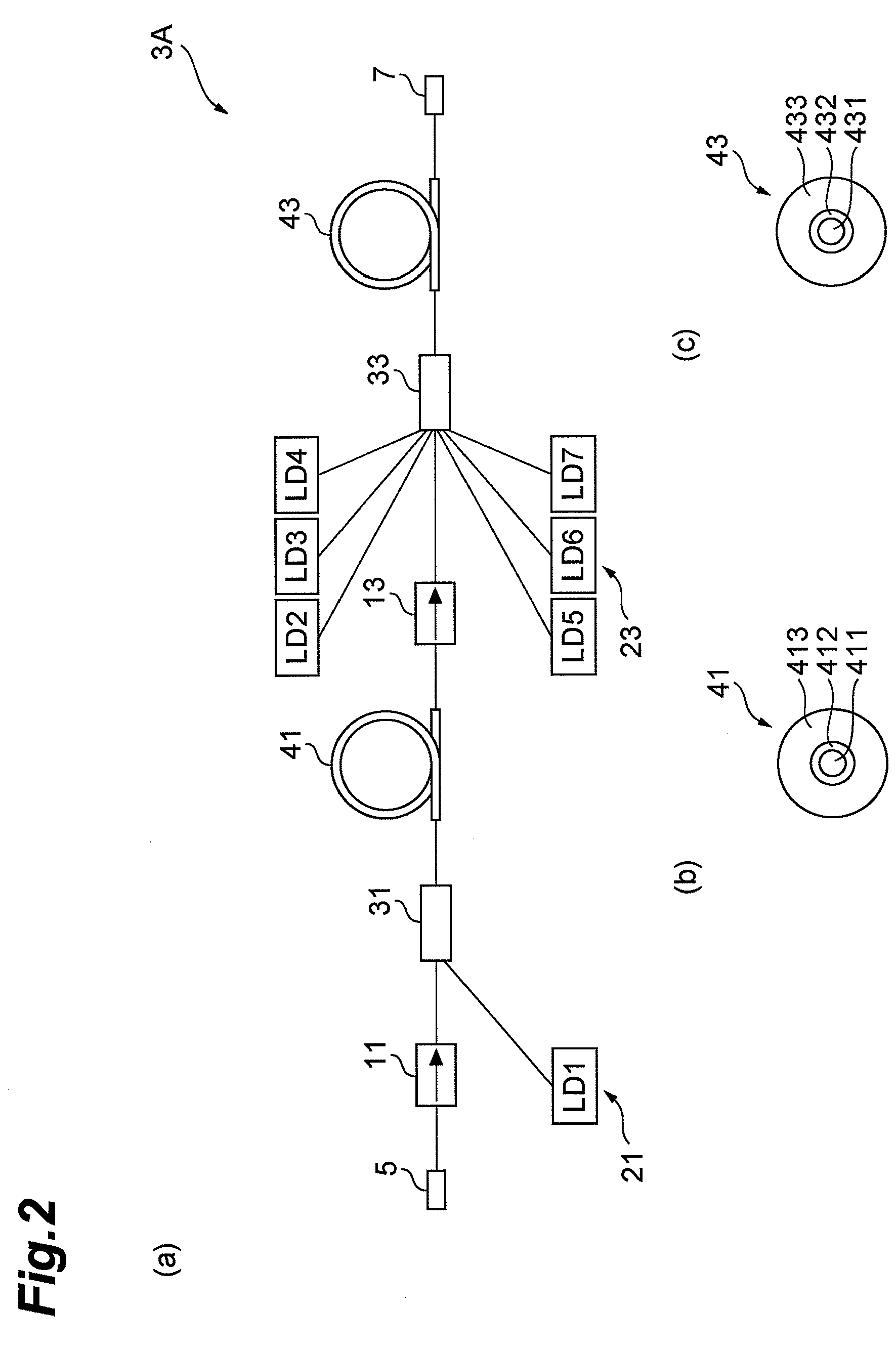 Optical amplification module and laser light source apparatus