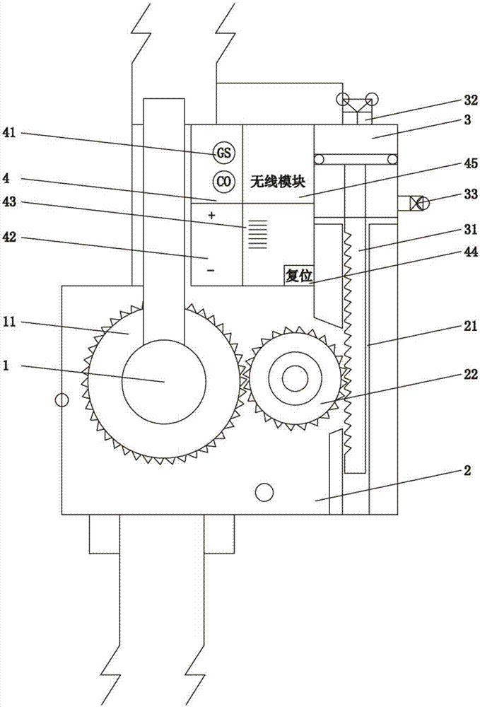 Cylinder type gas valve cutting-off machine