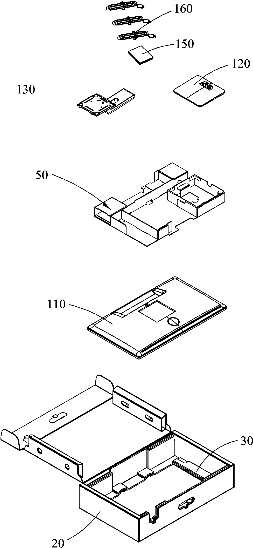 Cushioning packaging box for display