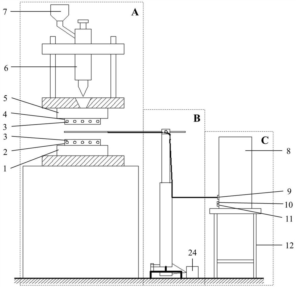 External induction heating device of vertical injection mold