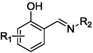 Salicyldenaminato schiff base metal complex catalyst as well as preparation method thereof and application thereof