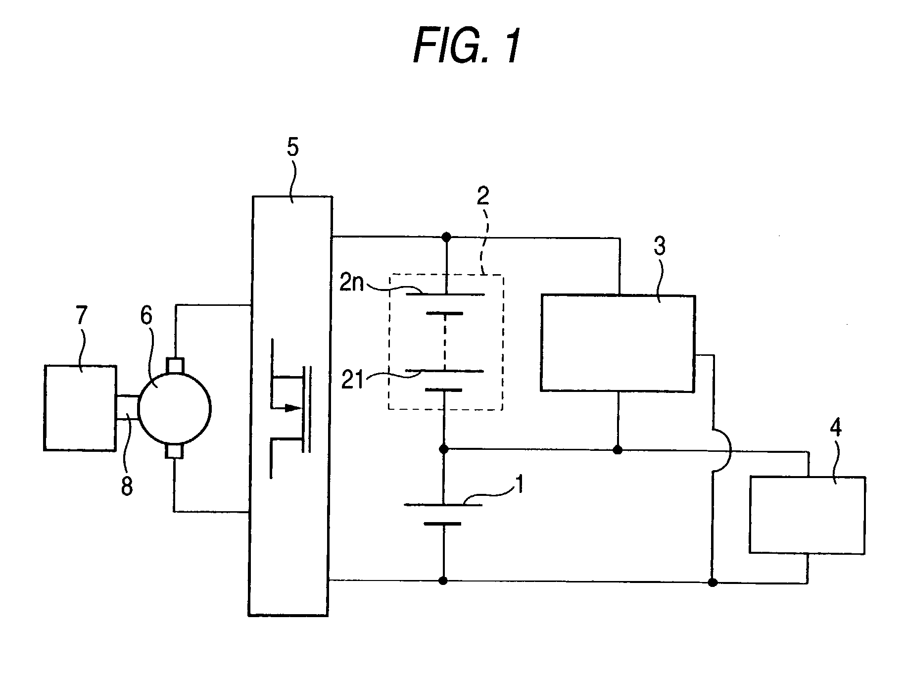 Battery power circuit and automobile battery power circuit