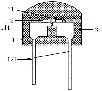 All-round-light LED light source and preparation method thereof