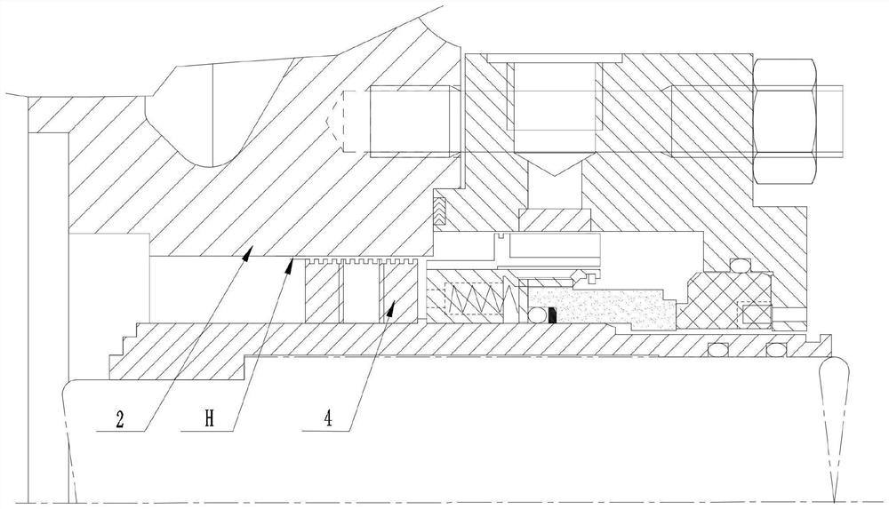 Mechanical seal cooling structure, high-temperature hot water circulating pump with mechanical seal cooling structure and method