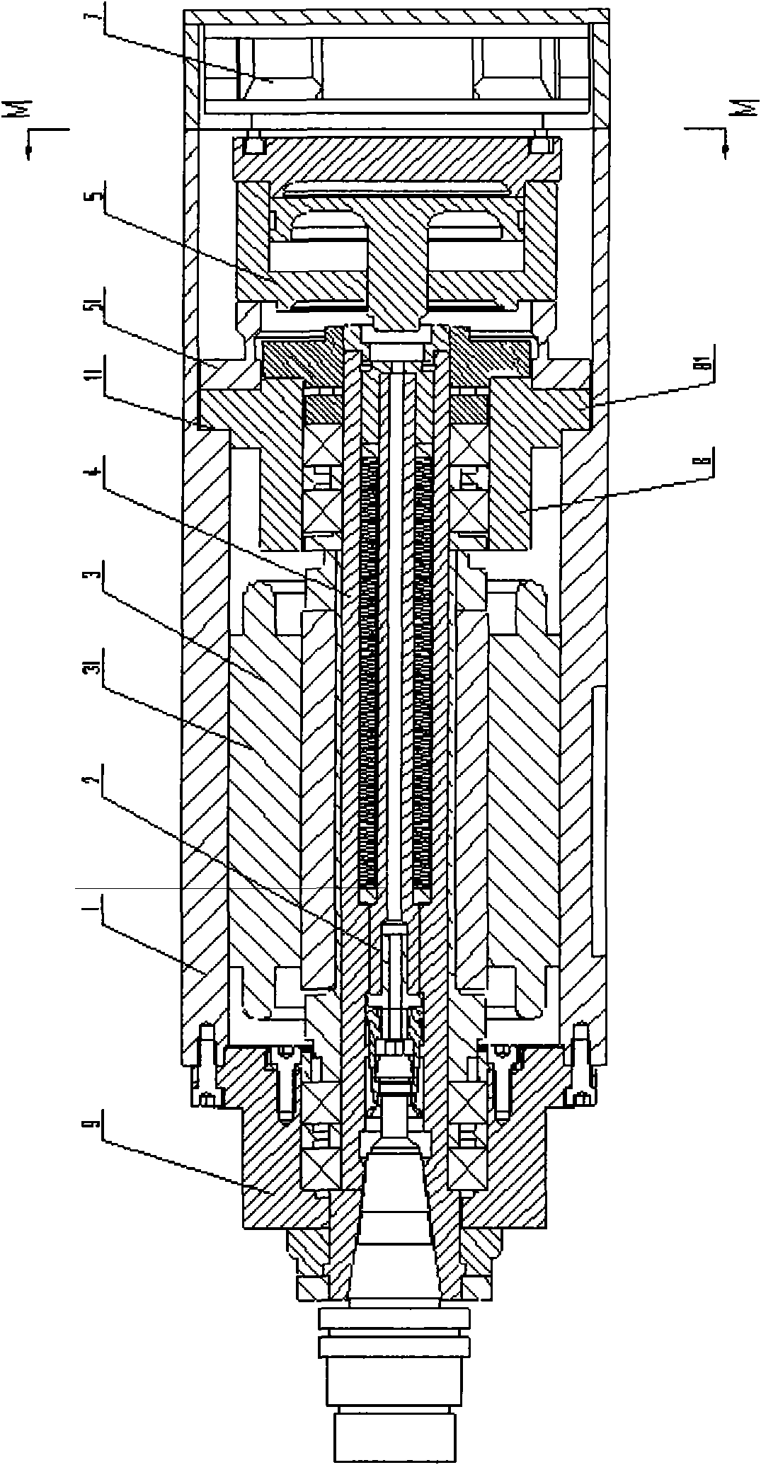 High-speed automatic tool changing electrical spindle cooling structure