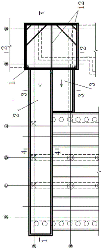 Construction method for auxiliary air duct structure of underground excavation station