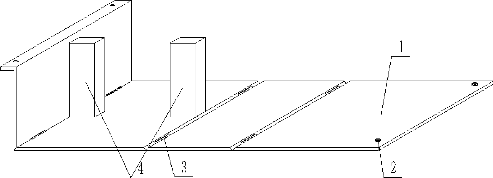 Mold for molding hollow thin wall component for filling concrete