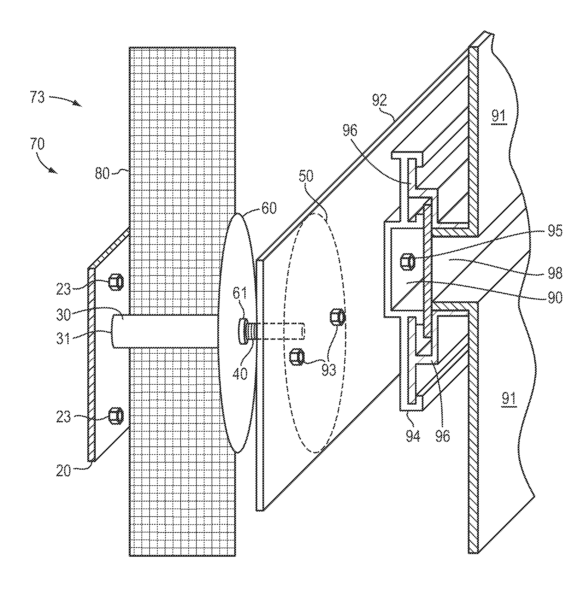 Adjustable bracket for the attachment of building cladding systems