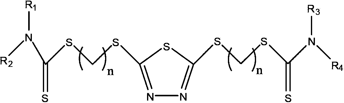 Thiocarbamate-containing thiadiazole derivative, and preparation method and use thereof