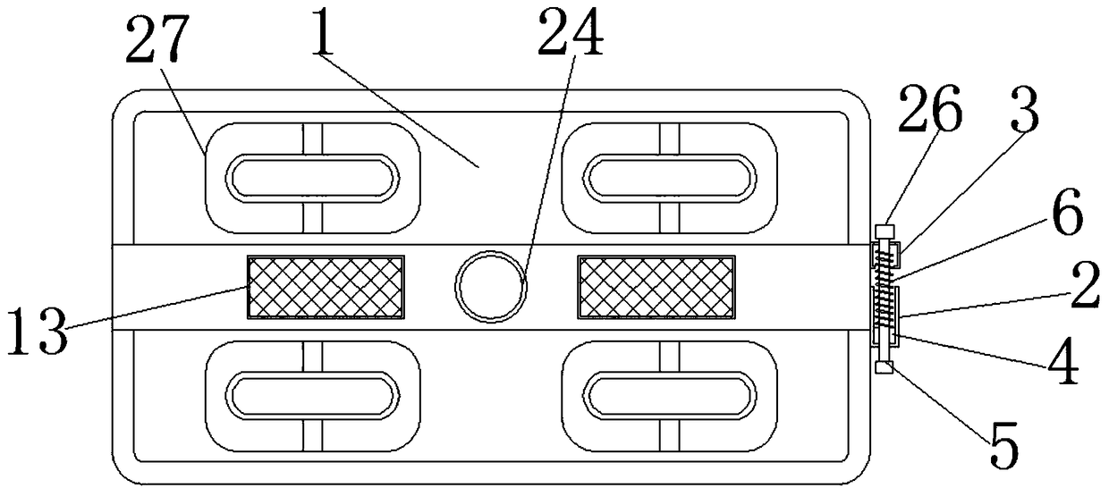 Draw-bar box with snap joint for conveniently fixing