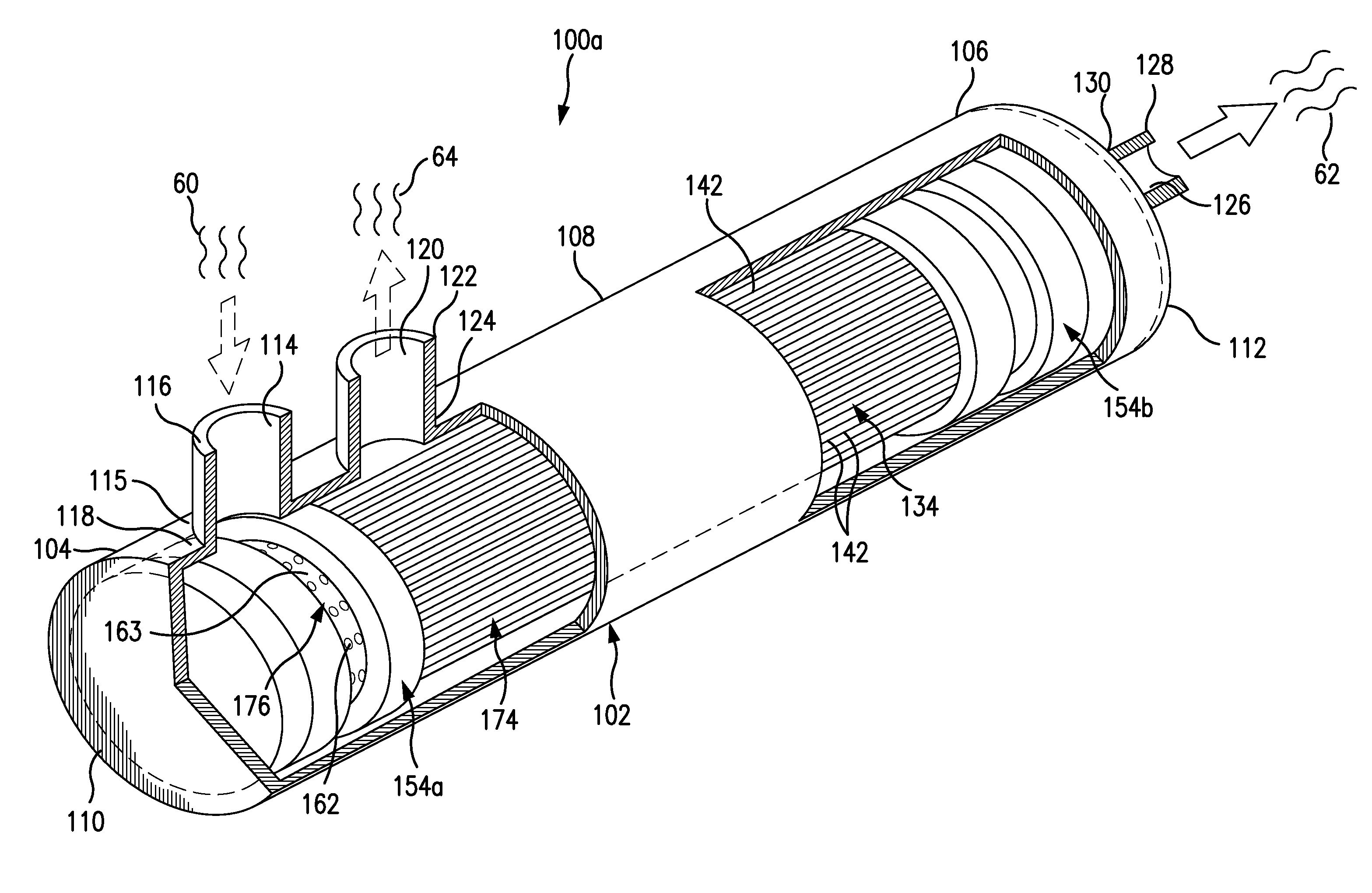 Hollow fiber apparatus and use thereof for fluids separations and heat and mass transfers