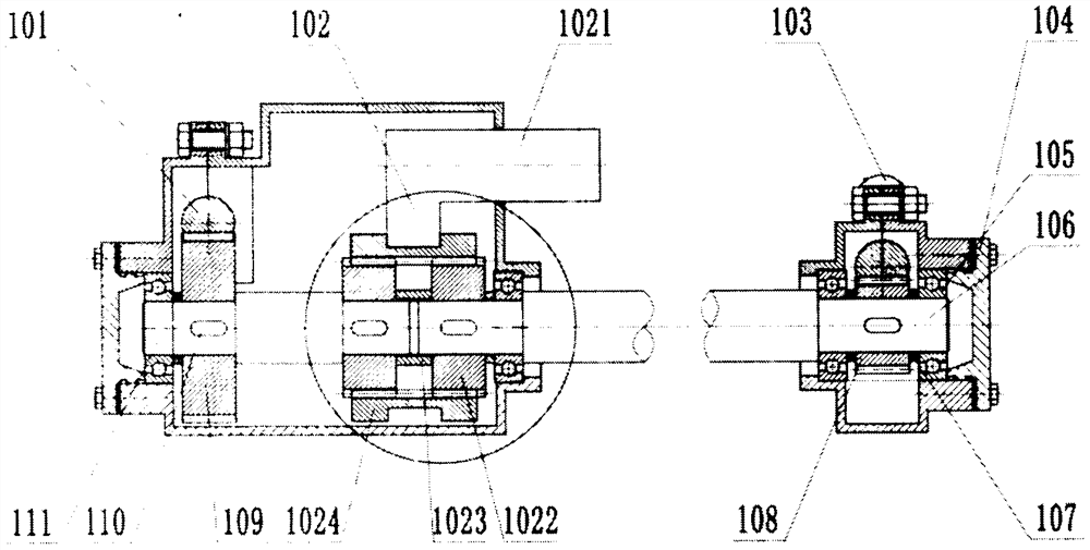 Mechanical four-wheel steering mechanism