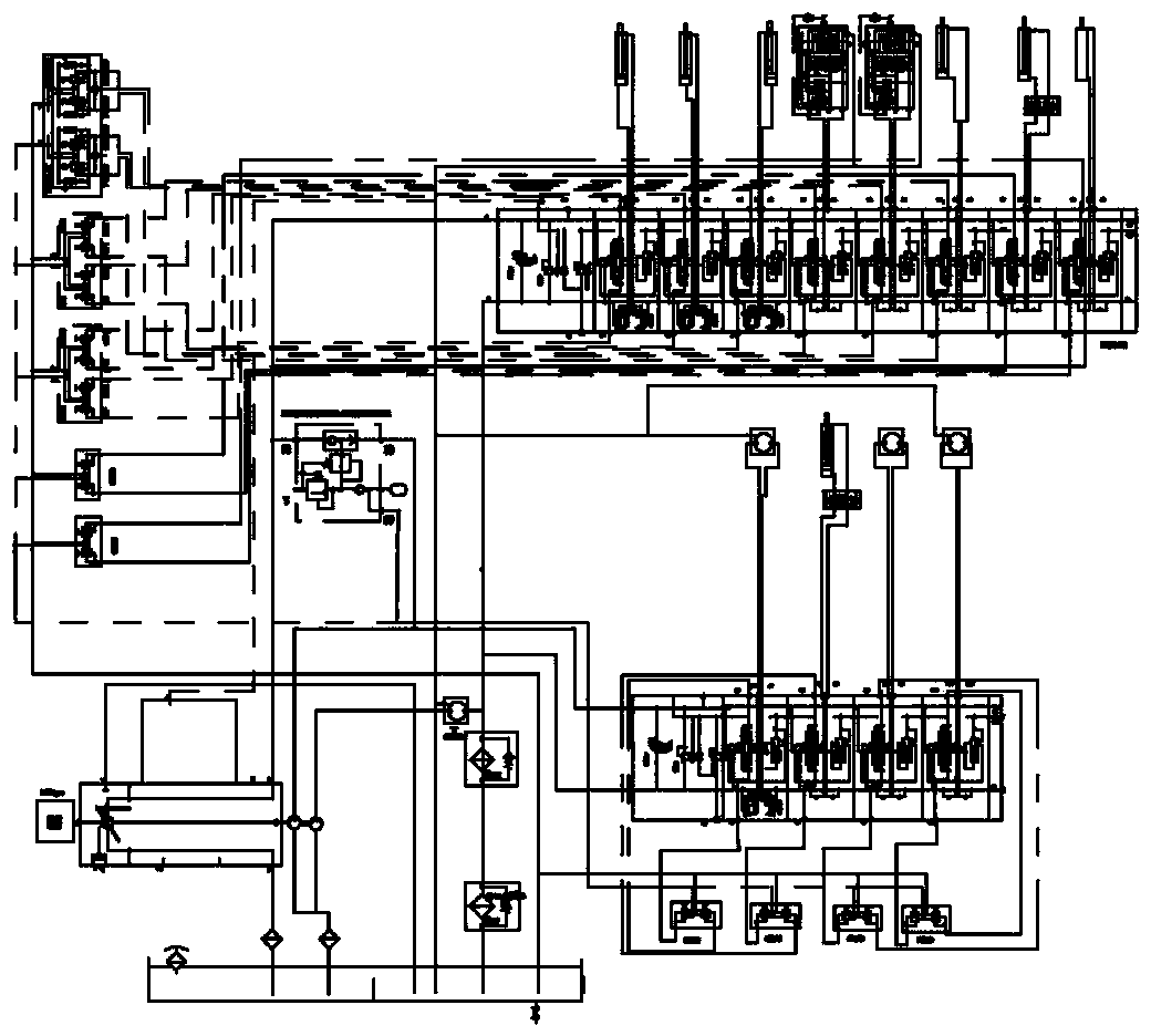 Roadway repair machine integrating drilling, digging, transporting and loading