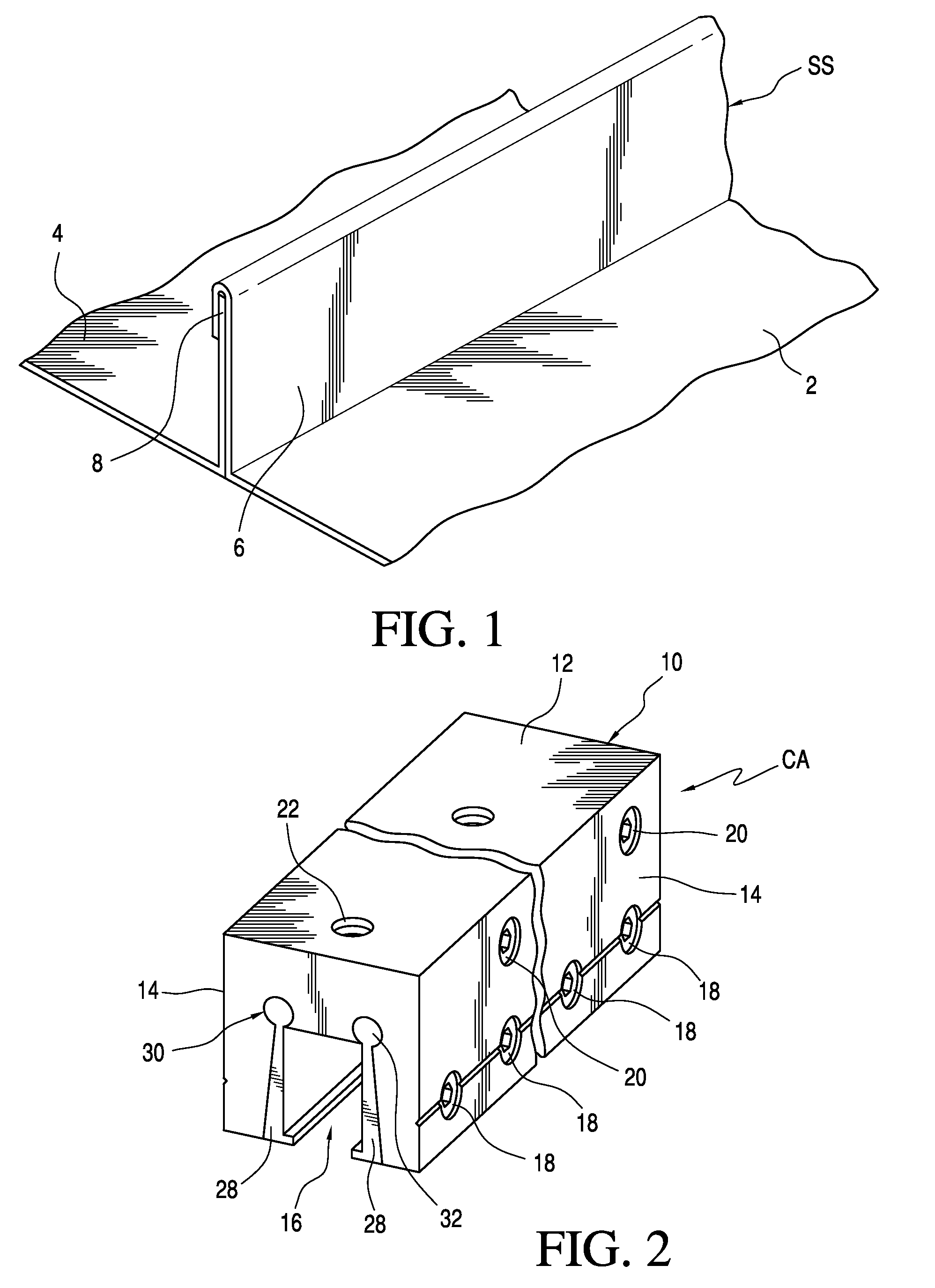 Flanged material and standing seam clamp