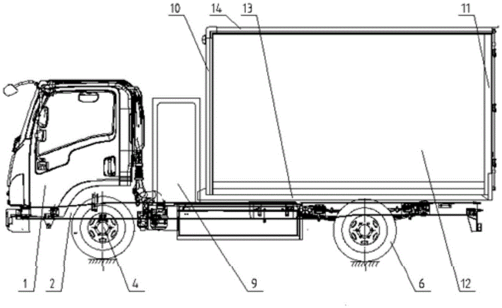 Pure electric van vehicle