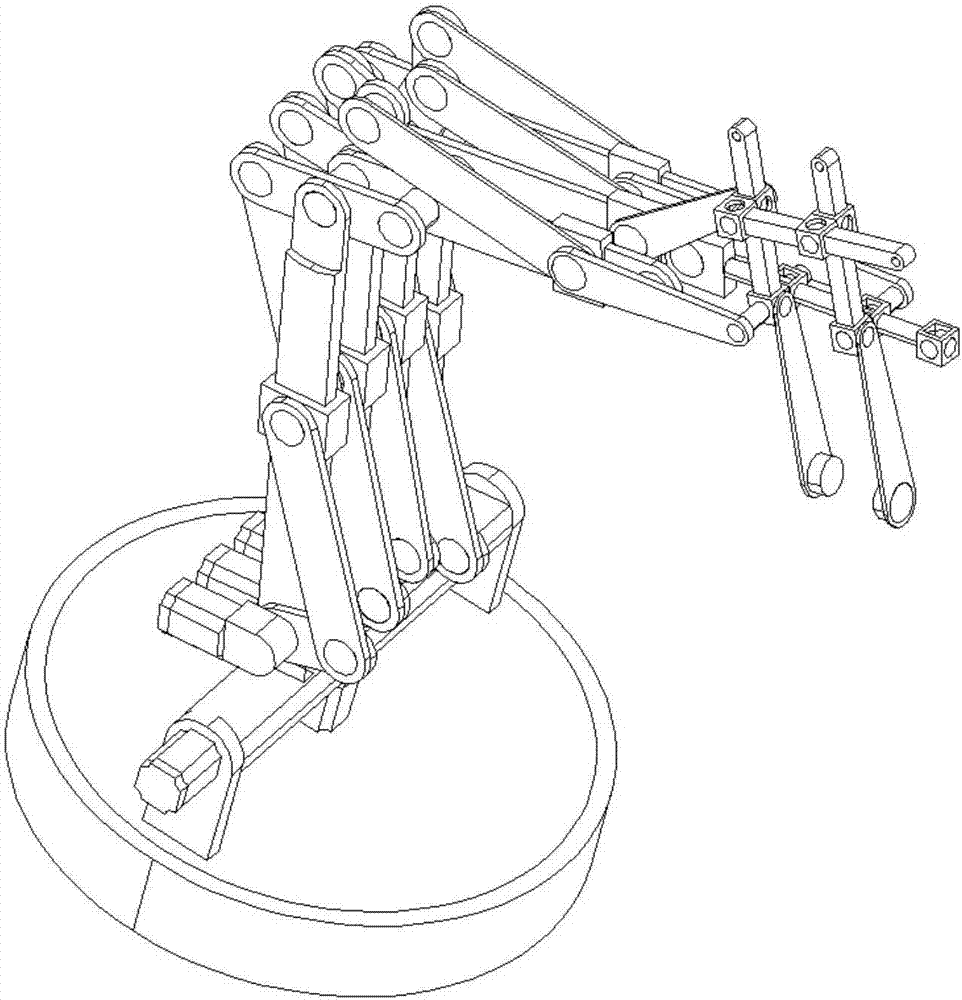 Four-degree-of-freedom controllable mechanism-type palletizing robot