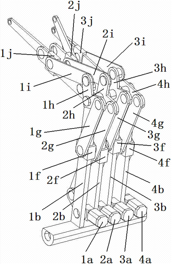 Four-degree-of-freedom controllable mechanism-type palletizing robot