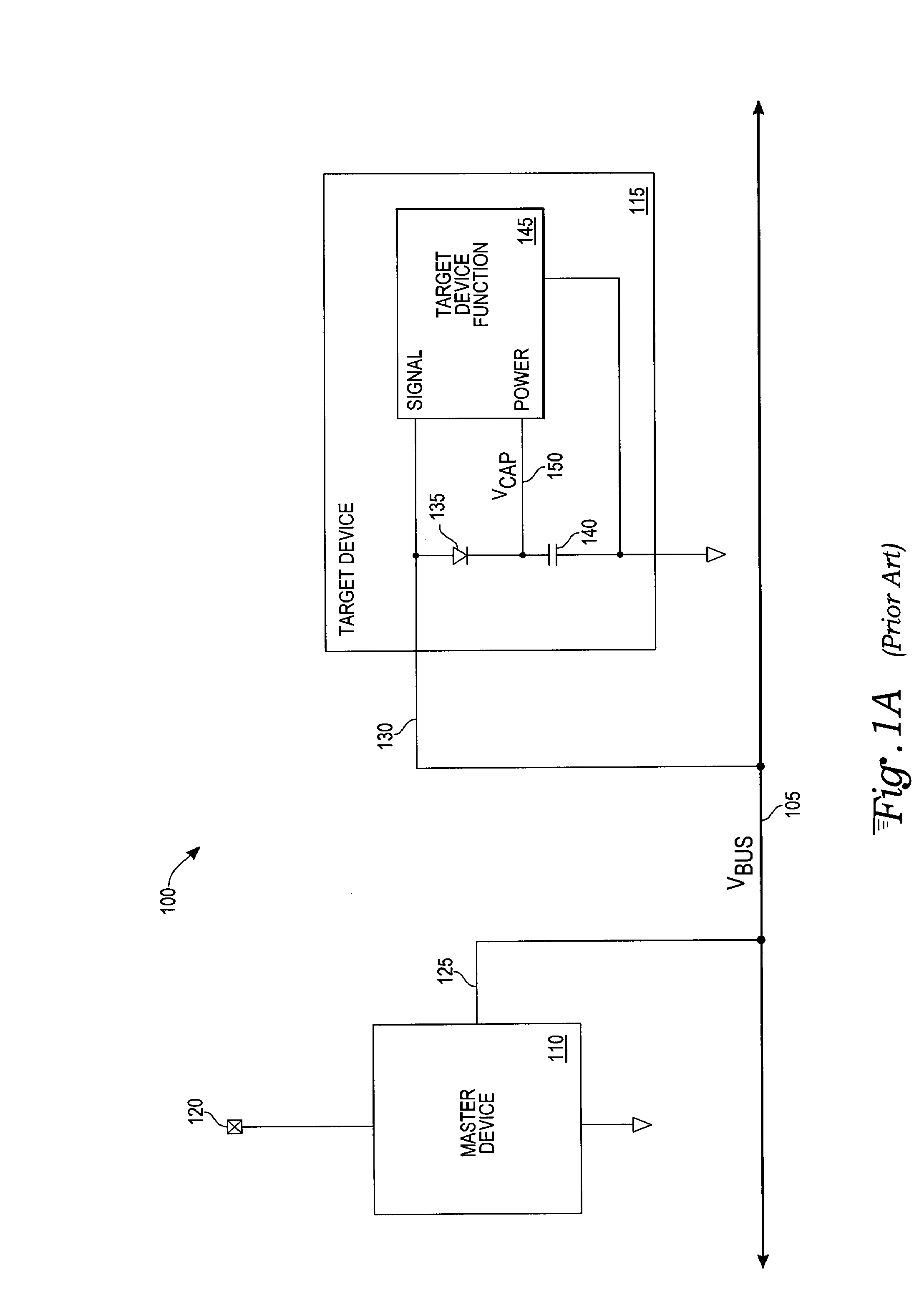 Device and method of supplying power to targets on single-wire interface