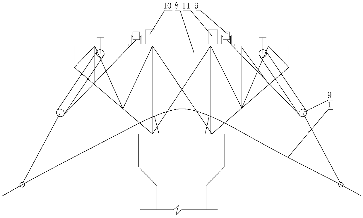 Suspension bridge main cable strand pre-forming and erection construction method