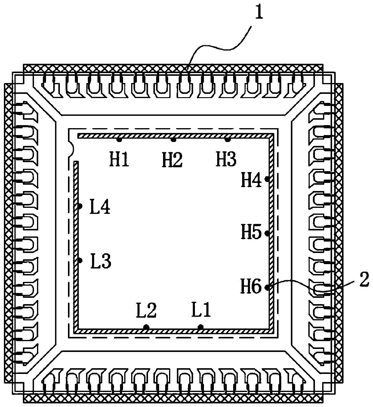 Traceable QFN bracket structure and design method