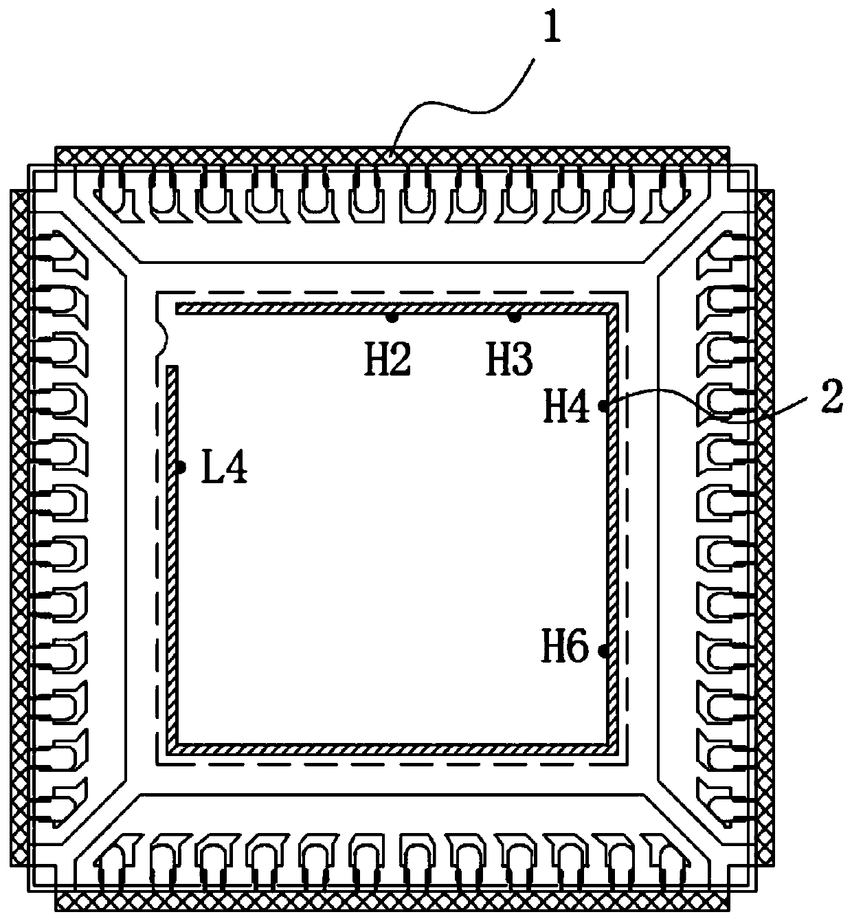 Traceable QFN bracket structure and design method