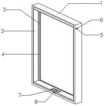 Glass window sash convenient to disassemble