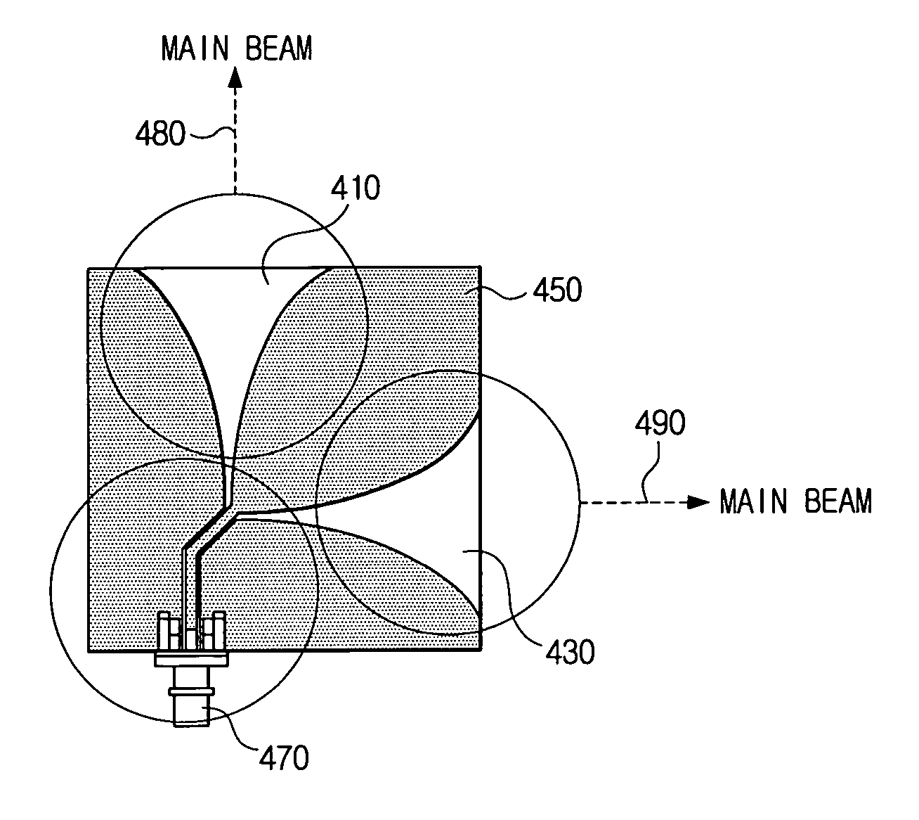 UWB antenna having 270 degree coverage and system thereof