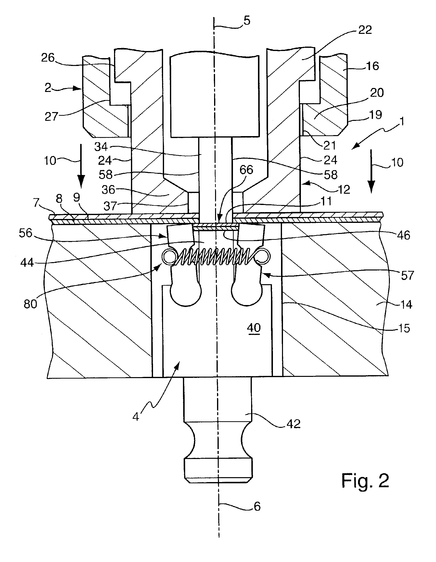 Punch for a ductile material joining tool