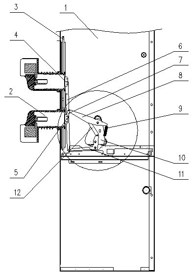 Small switch cabinet valve mechanism