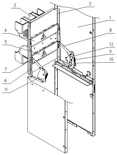 Small switch cabinet valve mechanism