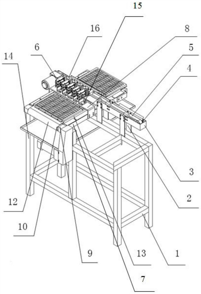 On-line automatic tray placing device